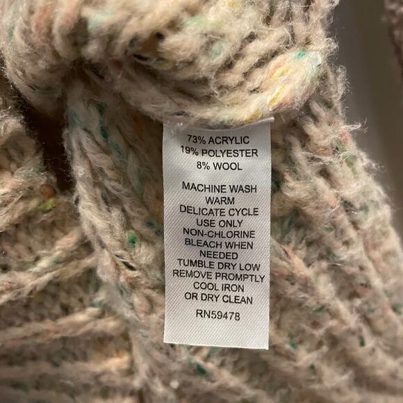 Anthropologie Kaisley Small Sweater | Back Zipper, Pink Beige Knit Pullover, EUC - Picture 10 of 13